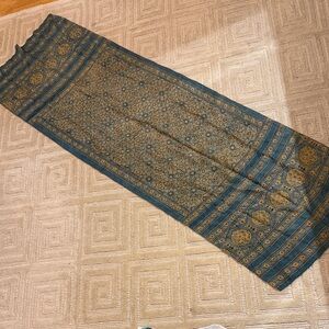 Elegant Blue and Gold Women's Skirt